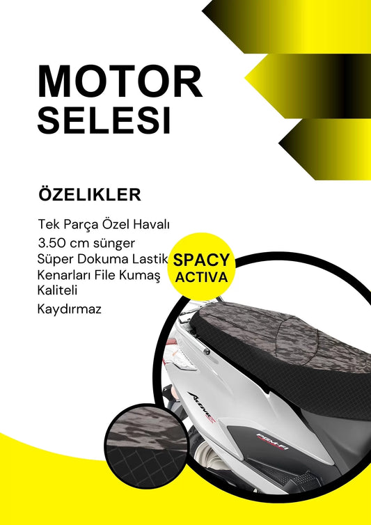 Pcx Motosiklet Hava Destekli Konfor Sele - Siyah