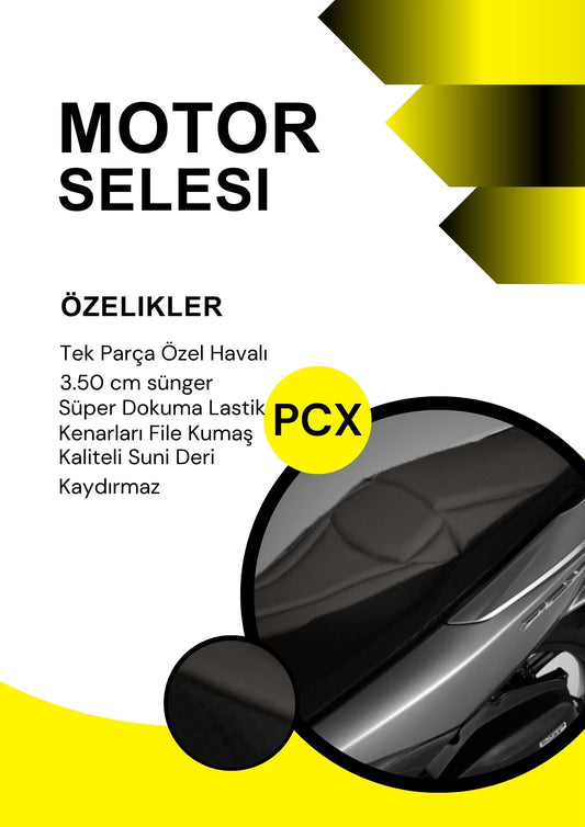 Pcx Motosiklet Hava Destekli Konfor Sele - Siyah